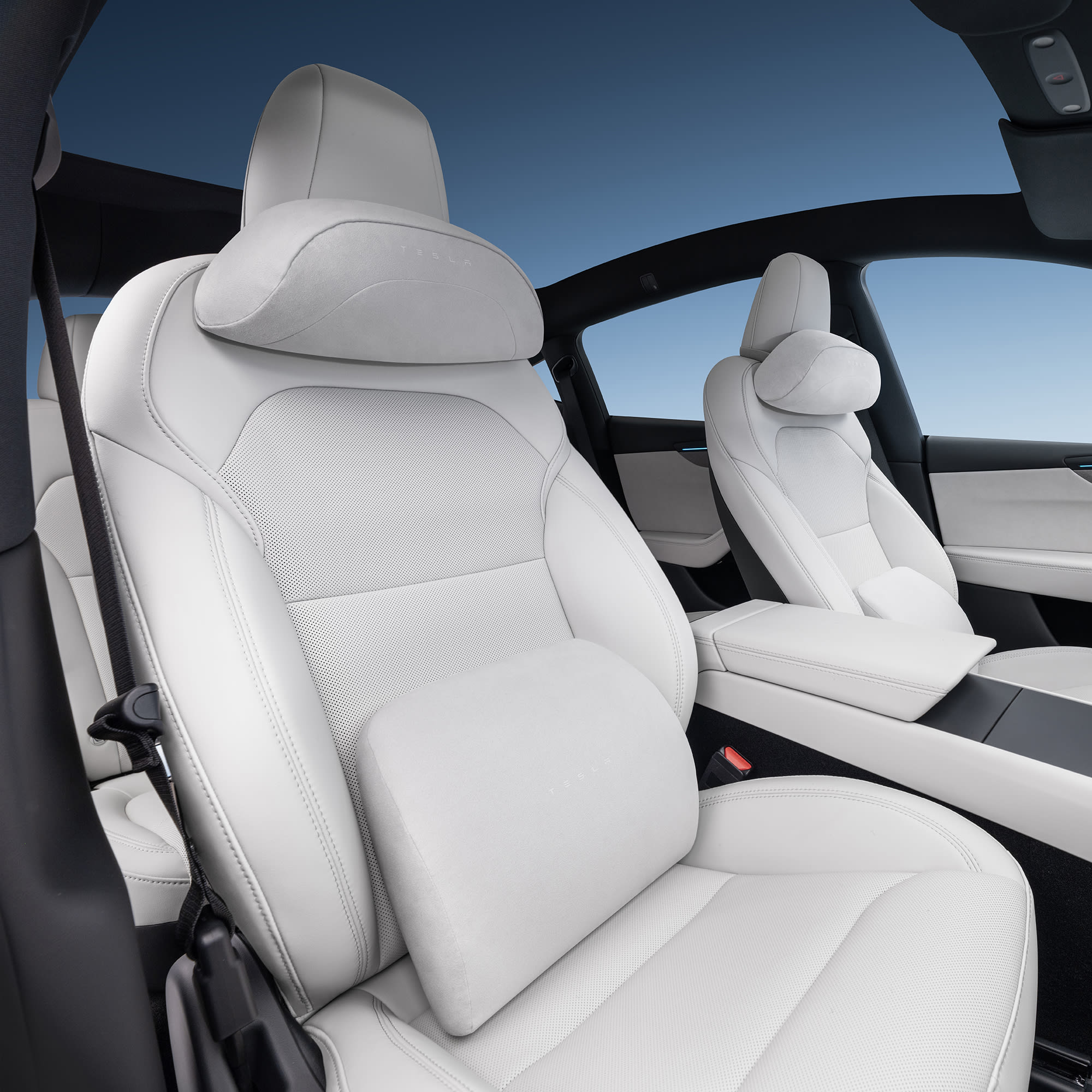 Tesla 头枕/腰靠 （浅色）