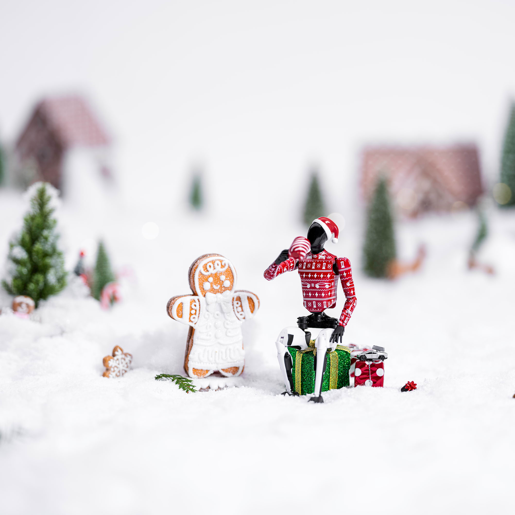 Tesla Bot 摆件（节日版）